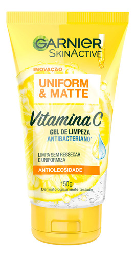 Gel De Limpeza Facial Antibacteriano Vitamina C 150g Garnier