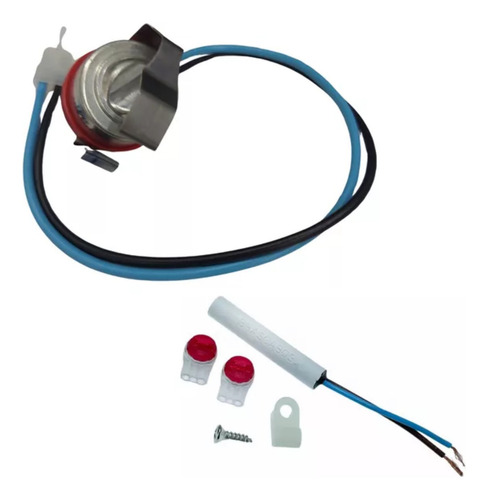 Kit Sensor 10k + Bimetal Degelo Geladeira Brastemp Brm43 Ori