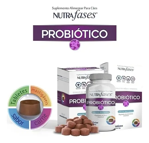 comprar Probiotico Suplemento Para Cães Nutrafases Com 20 Tabletes