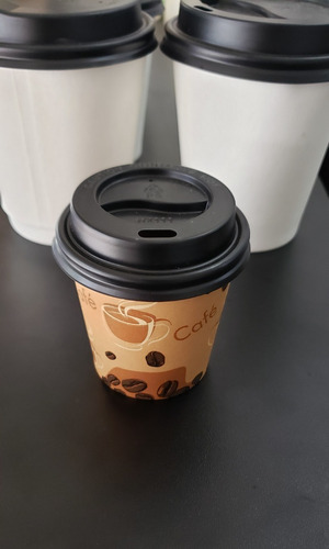 50 Copos De Papel 120 Ml E 100 Copos De 240 Ml Café C/ Tampa