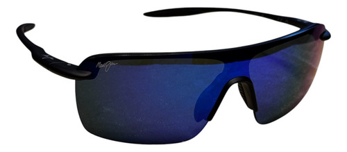 Lentes Maui Jim Mascara Grande Espejo Azul Palulu B680-02 Único Azul Negro Negro