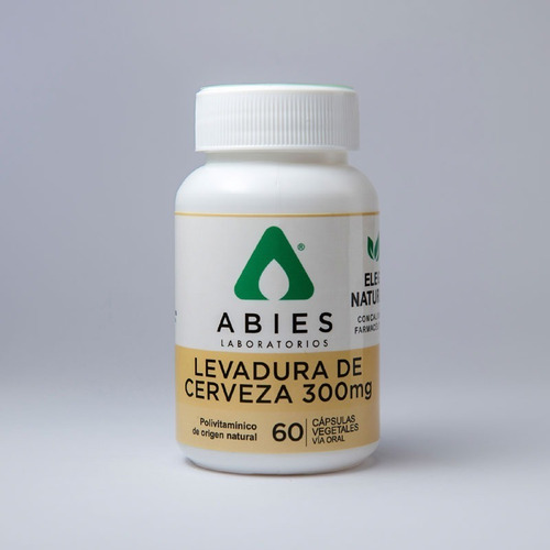 Levadura De Cerveza Abies® 300mg X 60 Cap. (polivitamínico) Sabor Neutro