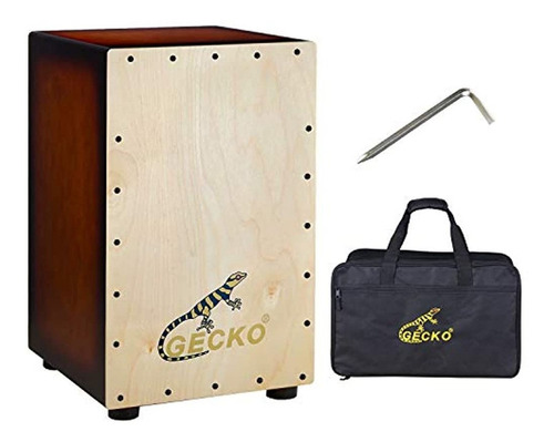 Gecko Cajon Box Drum-wooden Percussion Box, Con Cuerdas De G