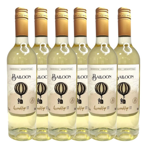 Vinho Balloon Assemblage Branco 750ml (6 Garrafas) Kit