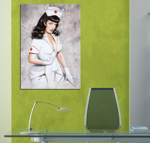 Vinilo Decorativo 50x75cm Bettie Page Pin Up Sexy M2