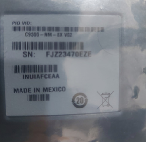 C9300-nm-8x- V02 Modulo De Red Cisco Catalyst (nuevo) (origi