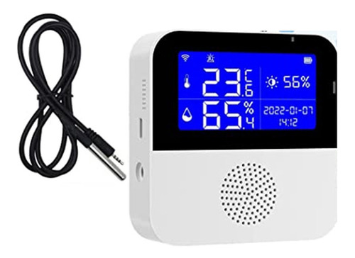 Sensor Higrómetro De Temperatura Wi-fi Con Sonda, Termomo Am