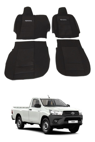 Fundas De Asiento Toyota Hilux Mod 2016-2022 Cabina Sencilla