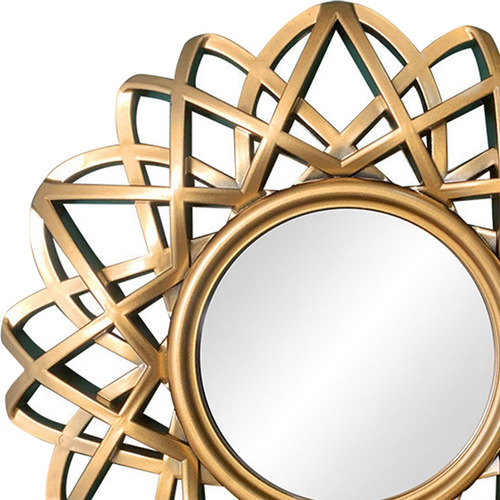 Espejo Circular Para Decoración De Pared, Arte De Dorado