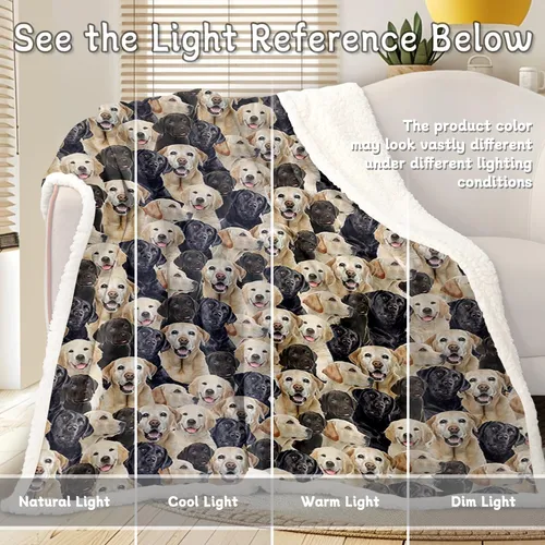 Manta De Forro Polar Mullido Para Cachorros Labrador Retriev