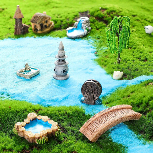 12 Piezas De Accesorios De Jardín De Hadas Miniatura, Figura