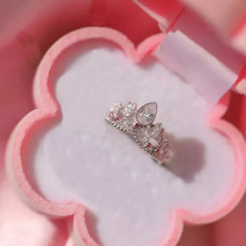 Anillos De Corona Chapados En Oro Rapunzel Con Apertura De A