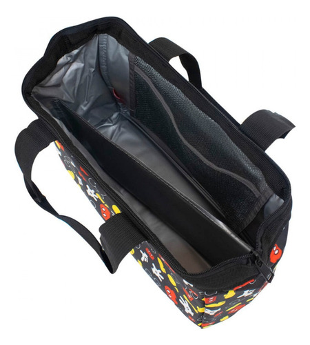 Bolsa Mochila Térmica Mickey Mouse Licenciado 34 Cm Cor Preto