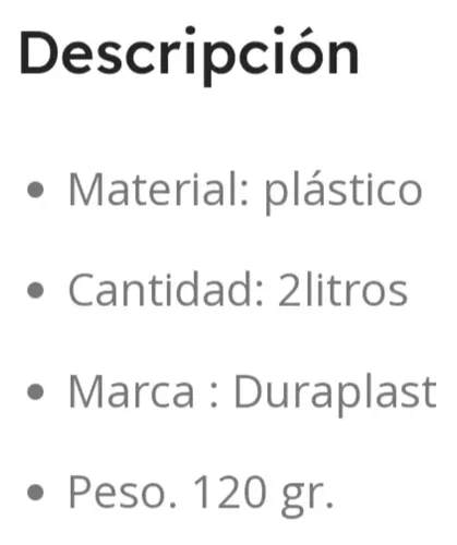 Jarra 2 Litros Duraplast