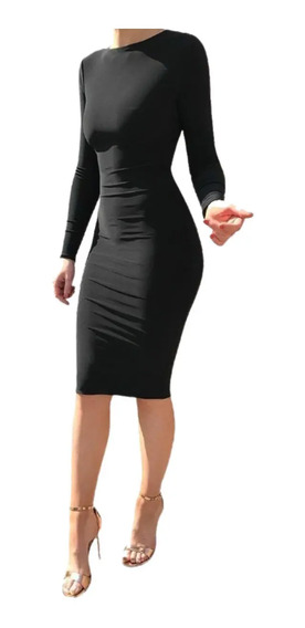 Vestido Corte A Manga Larga | MercadoLibre 📦