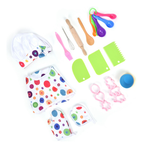 26 Pcs Children Chef Set Lavable Safe Kids Chef Juego De