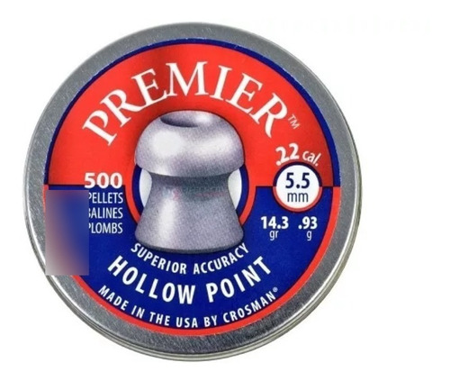 Balines Crosman Premier Hollow Point Hueca X500 - Aire Y Co2