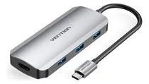 Comprar Hub Usb Multipuerto Vention - 6 En 1 - Usb C A Hdmi + 3 Puertos Usb 3.0 + Power Delivery 100w Usb C - 4k 30hz - 5gbps Carcasa Aluminio - 15 Cm - Premium Para Monitor \u002F Pc \u002F Mac \u002F Laptop - Tofhb