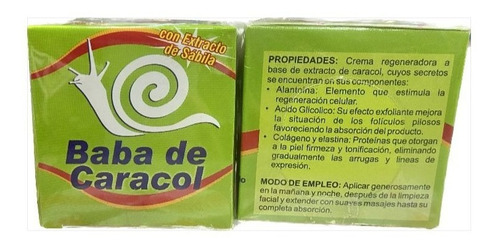 2 Cremas De Baba De Caracol - g a $227