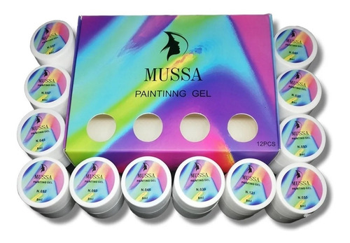 Painting Gel Uñas Mussa Manicure 12 Piezas