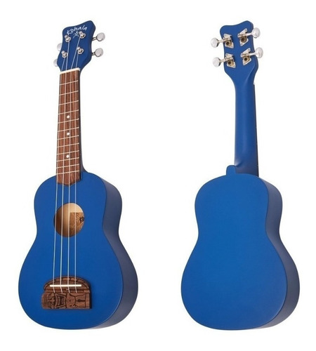 Ukelele Soprano Kohala Tiki Uke - Colores Yw/blue/red