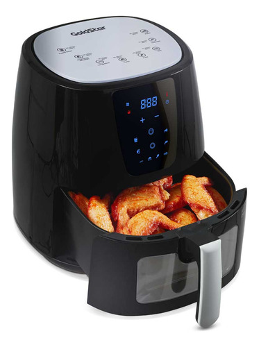 Freidora De Aire Digital 6 Lts Goldstar Gd-480 Air Fryer 1300w Control Táctil Intuitivo Display Digital Visor De Cocción 8 Programas