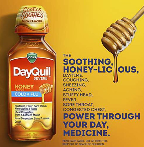 Vicks Dayquil Y Nyquil Para Resfriado Severo Sabor Miel