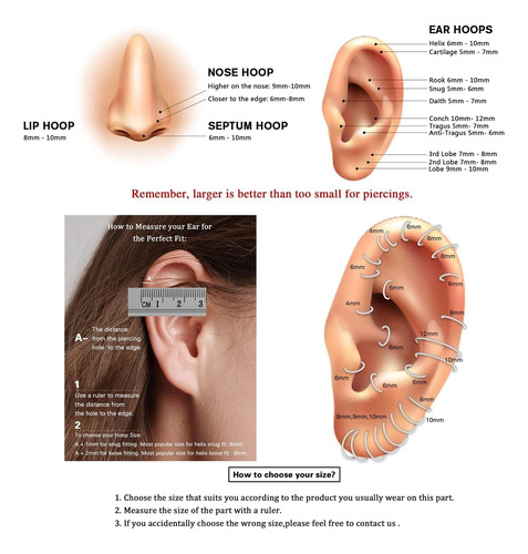 Arowro Concha Piercing Joyería Septum Joyería Nariz Anillo A
