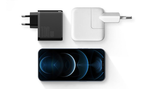 Imagen 7 de 10 de Cargador Rápido Baseus Gan2 1c 100w Con Cable Usb-c