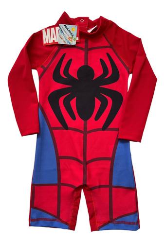 Malla Tipo Body Pileta C/prot. Solar Uv 50 Spiderman H.araña