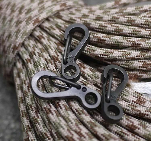 10x Micro Mosquetão Chaveiro Paracord Tático Militar Edc