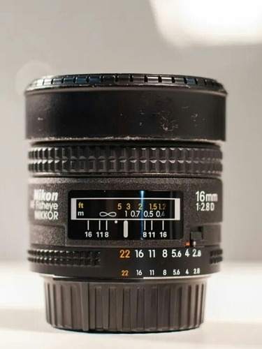 Lente Objetiva Fisheye Nikon 16mm F/2.8d Nikkor