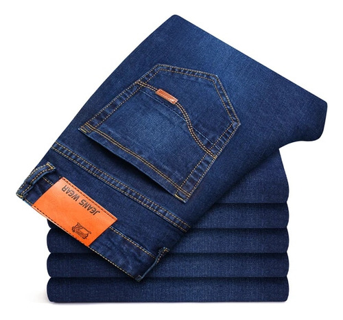 Jeans Clásicos Negros Y Azules Para Hombre, Jeans De Negocio