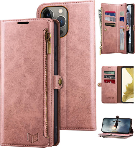 Funda Suanpot Para iPhone 14 Pro Max Cuero Wallet Rg