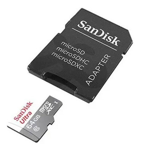 Imagen 1 de 4 de Tarjeta De Memoria Sandisk Ultra 64gb Clase 10 Microsdxc