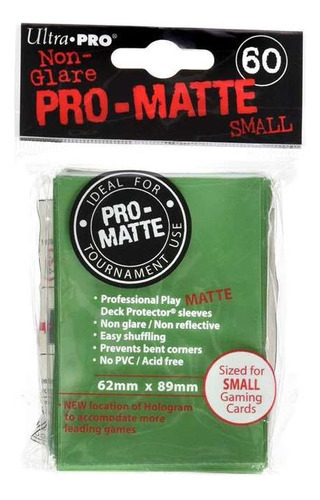 Protectores Mate Mini Verde X 60 - Ultra  Pro