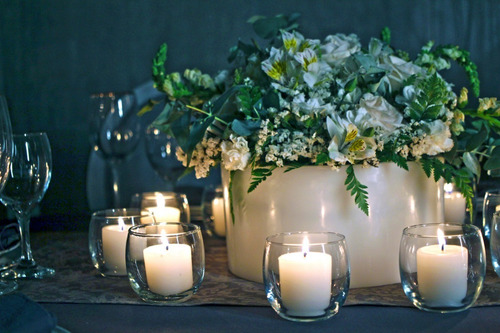 Imagen 3 de 10 de 20 Velas 5x5cm Para Centros De Mesa De Boda Aluzza