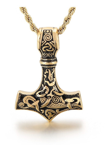 Collar Vikingo Martillo De Thor Mjolnir Nórdico Fuerza Celta