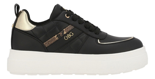 Tenis Para Mujer G By Guess Negro Oro Ggbarry-n