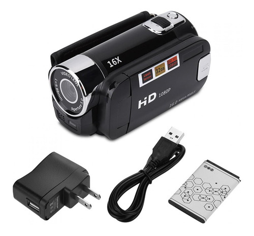 270 Grados Rotación 16x Zoom Hd Videocámara Digital Vídeo Dv