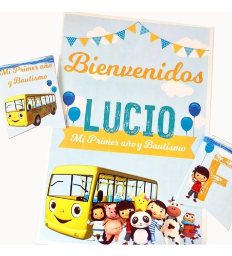 Little Baby Bum Autobus Kit Impreso 12 Invitados Cumples