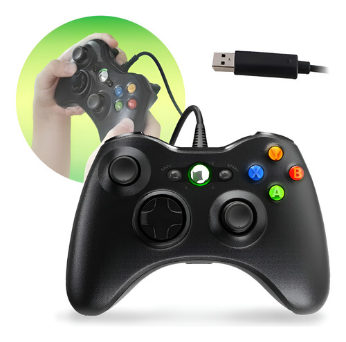 Controle Com Fio Para Xbox 360 Joystick Tv/pc/android