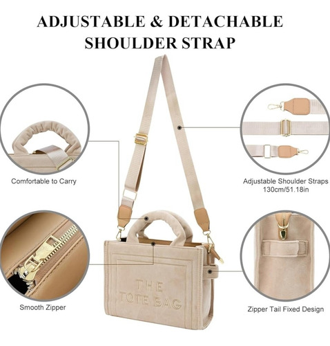 Bolso Bandolera Parq Mujer Moda Gamuza Color Blanco