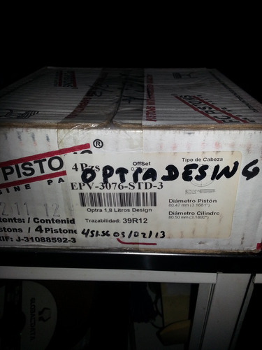 Pistones Optra Desing Std