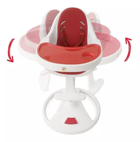 Silla de comer para bebé Baby Style Cadeira Alimentação color rojo