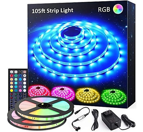 Novostella - Kit De Tira De Luces Led Rgb De 105 Pies, 5050 