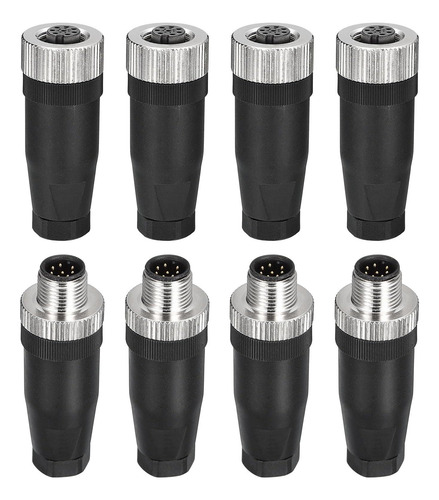 Meccanixity 8 Pin M12 Conector De Alambre De Aviación Y 4 De
