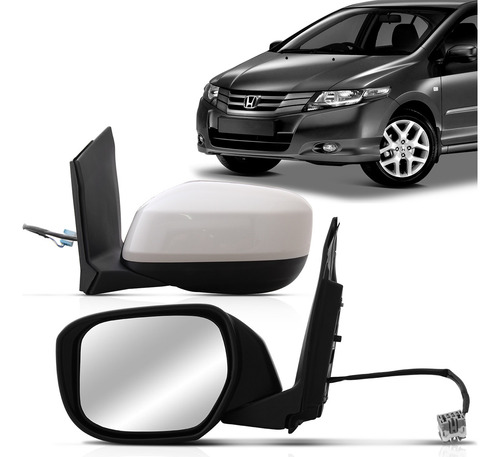 Retrovisor Externo City 2009 2010 2011 2012 13 14 Sem Pisca