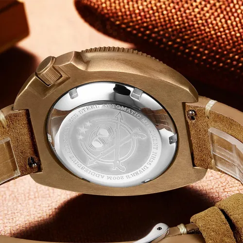 Addiesdive Reloj De Buceo Automático De Bronce Reloj De Para