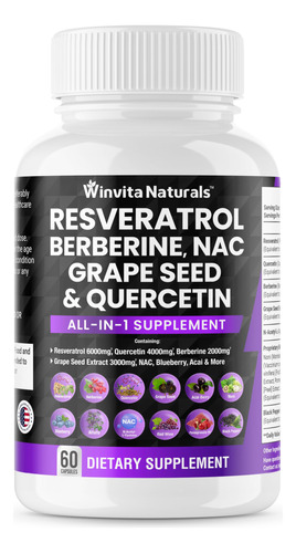 Winvita Naturals Resveratrol 6000mg Berberina 2000mg Extract